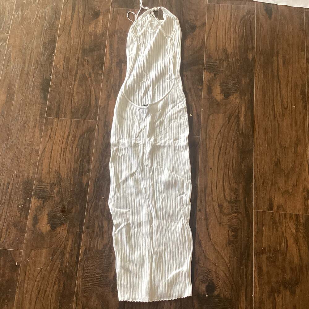 NWOT Open Back Ribbed Knit Dress - Picture 4 of 8